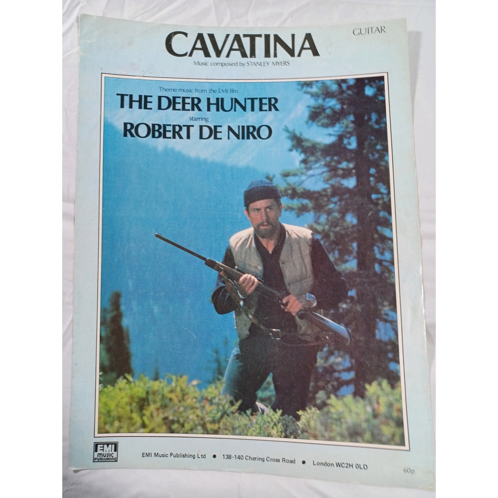 Vintage  Guitar Sheet Music, The Deer Hunter By Stanley Myer, Robert De Niro